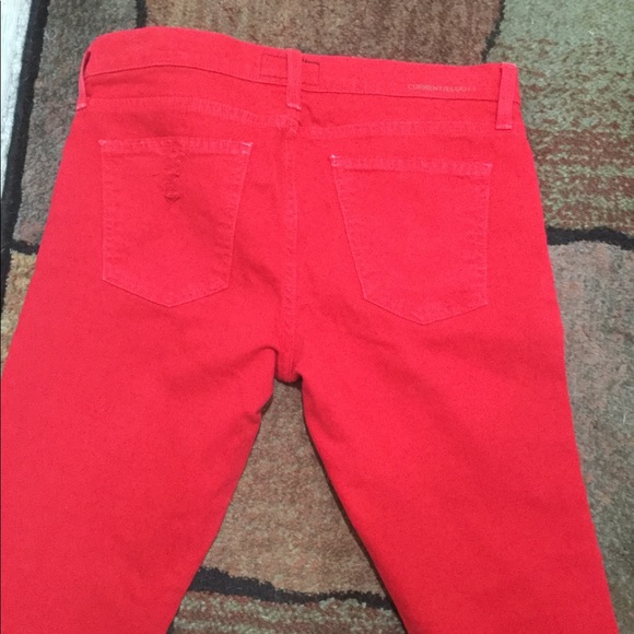🔥Current/Elliot Skinny Ankle Distressed Red Jeans - Picture 5 of 7